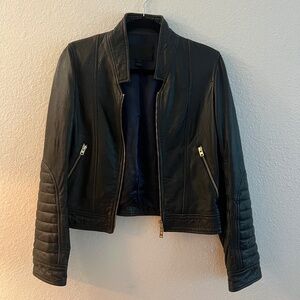 J Crew Black Leather Jacket
